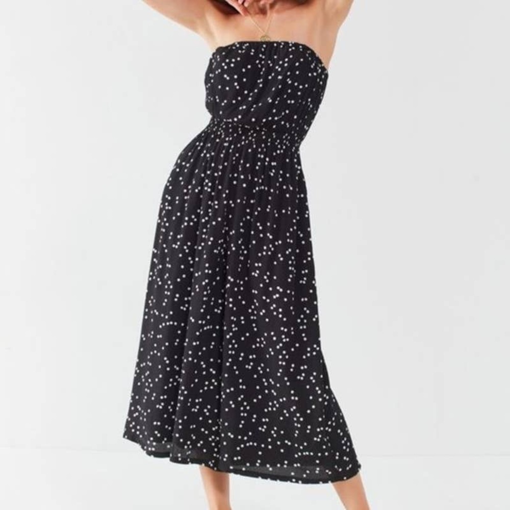 Urban Outfitters strapless polka dot jumpsuit